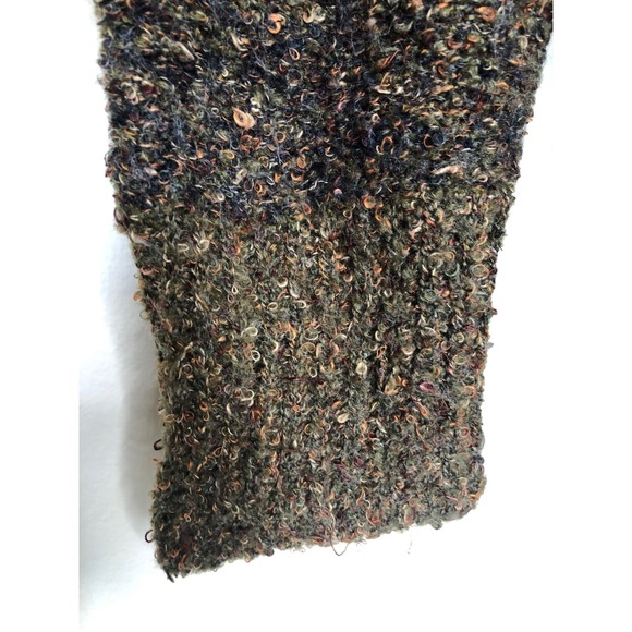 Vtg. Chicos Cardigan Sweater Duster Long Knit Open Front Pockets Brown Black | L - Picture 14 of 16